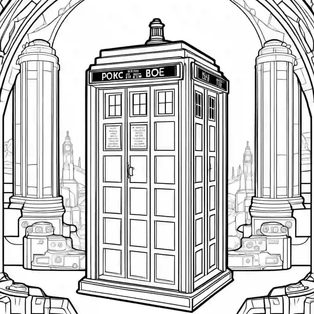 Tardis (from Doctor Who) coloring pages